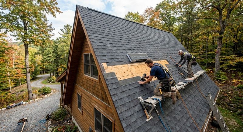 A Frame Roof Repair in Litchfield County, CT