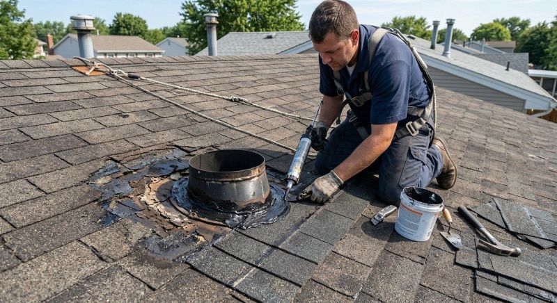 Asphalt Roof Leak Repair in New Britain, CT