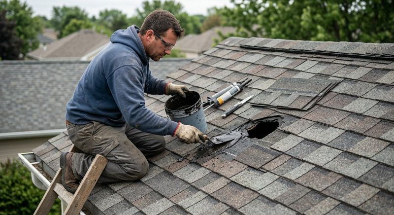 Asphalt Roof Leak Repair in West Suffield, CT