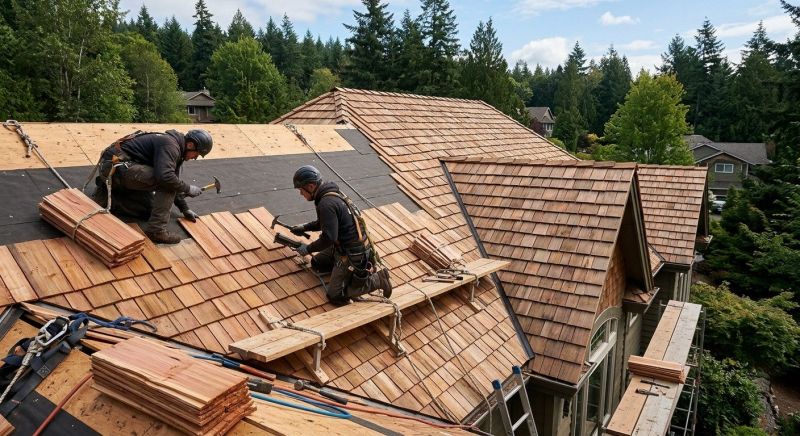 Cedar Roof Installation in North Granby, CT