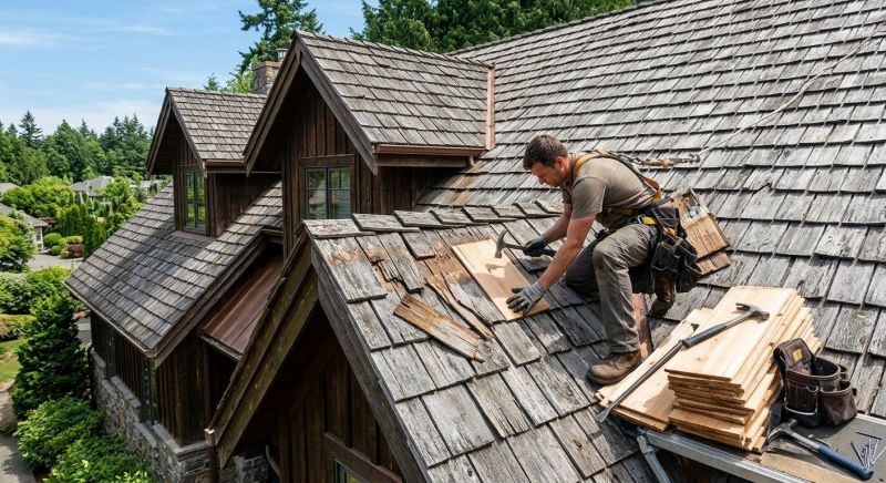 Cedar Shake Roof Repair in East Granby, CT