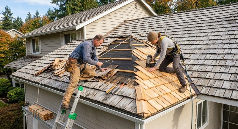 Cedar Shake Roof Repair in West Hartford, CT