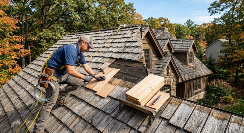 Cedar Shingles Repair in Oakville, CT
