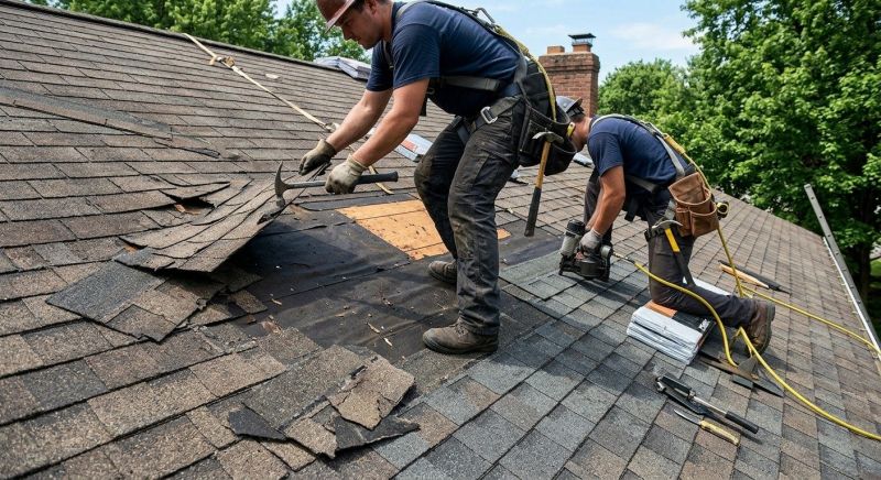 Damaged Roof Repair in Middlebury, CT