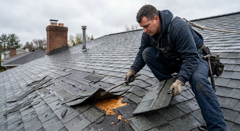 Damaged Roof Replacement in Oakville, CT