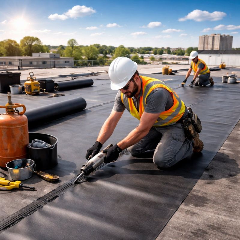 Epdm Roof Installation in South Kent, CT