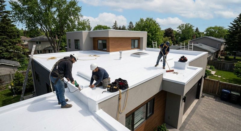 Flat Roof Installation in Cornwall Bridge, CT
