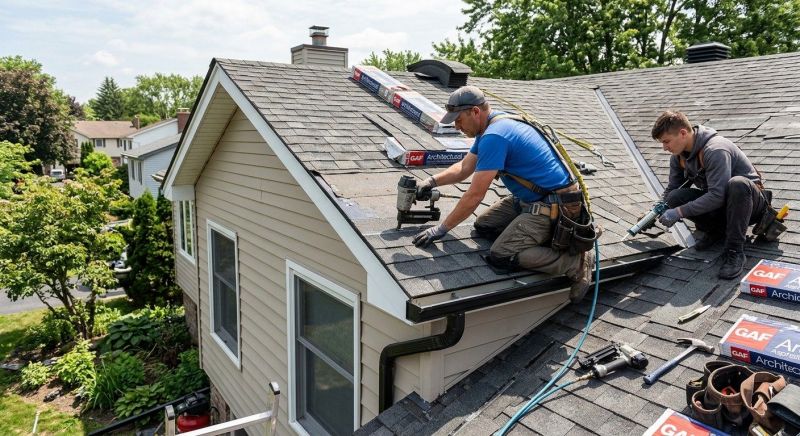 Hip Roof Shingle Repair in Litchfield County, CT