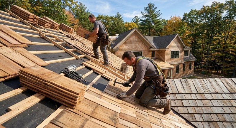 Natural Wood Roof Installation in Litchfield County, CT