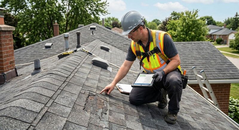 Roof Damage Inspection in Farmington, CT