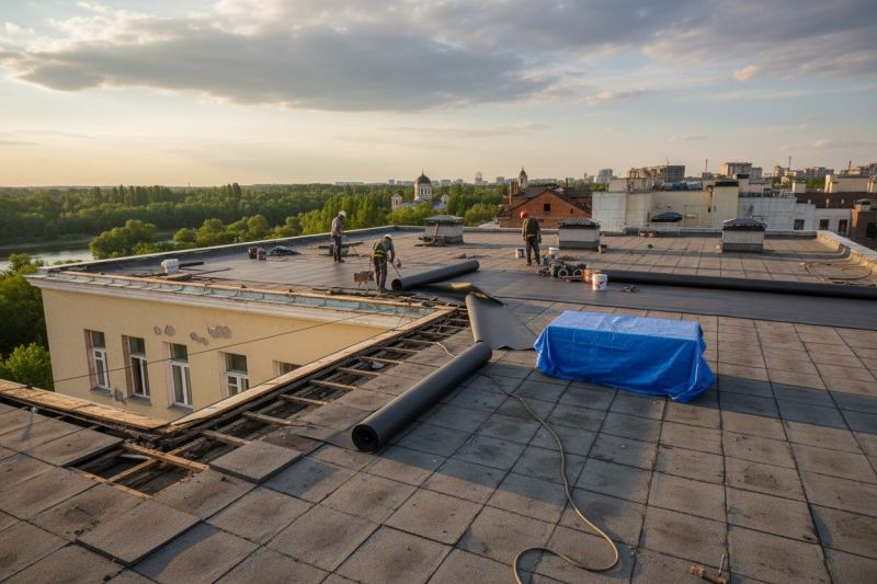 Single Ply Roof Replacement in New Britain, CT