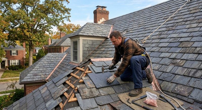 Slate Roof Repair in Windsor, CT