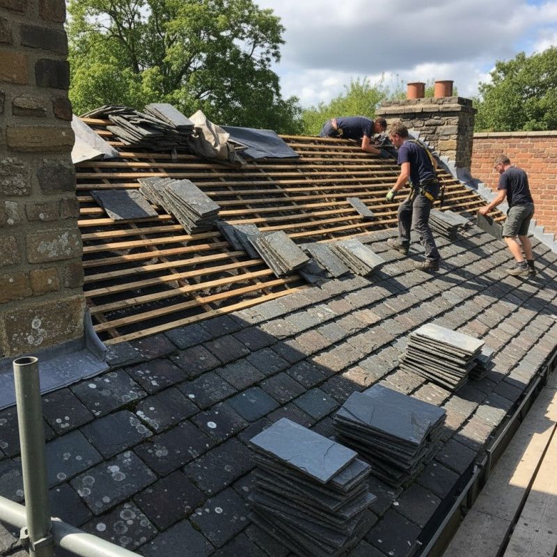 Slate Roof Replacement in Oakville, CT