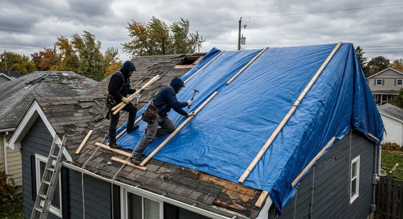 Storm Damage Roof Tarping in Litchfield County, CT