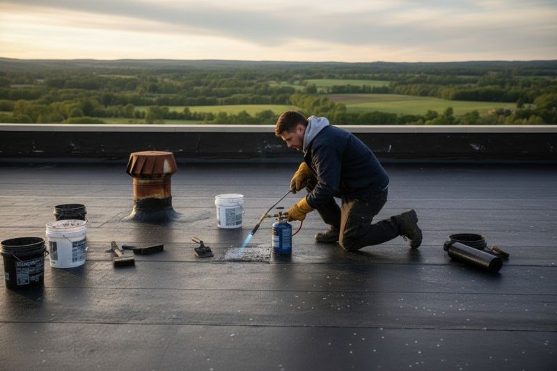 Tar Roof Repair in West Suffield, CT