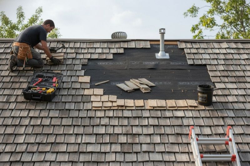 Wood Shake Roof Repair in Bethlehem, CT