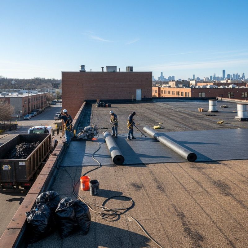 Single Ply Roof Replacement in Woodbury, CT